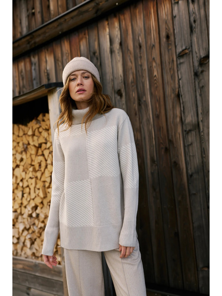 Moodo Sveter so stojačikom béžový Moodo