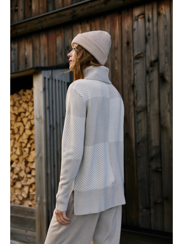 Moodo Sveter so stojačikom béžový Moodo