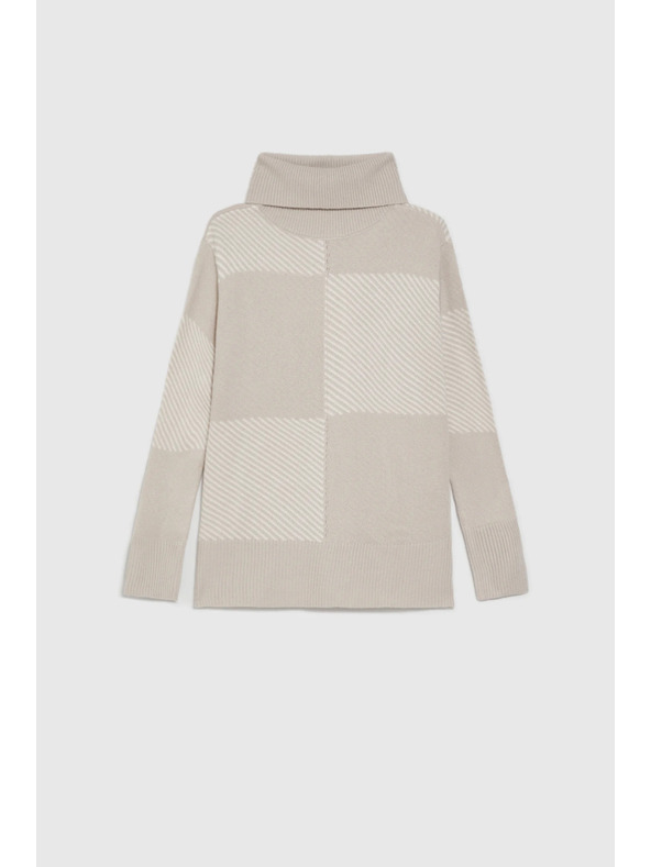 Moodo Sveter so stojačikom béžový Moodo