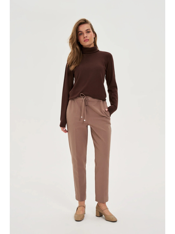 Moodo Sveter so stojačkou hnedý Moodo