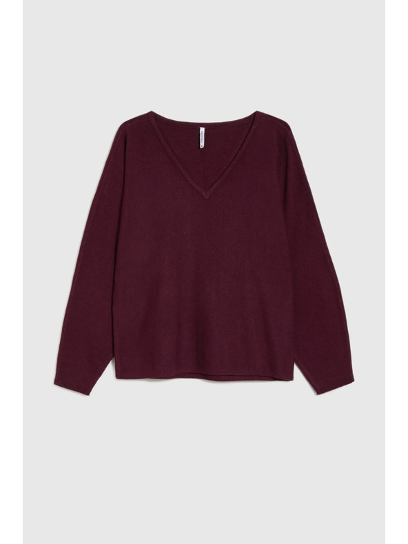 Moodo Sveter do V vínový Moodo