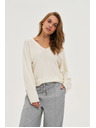 Moodo Sveter do V ecru Moodo