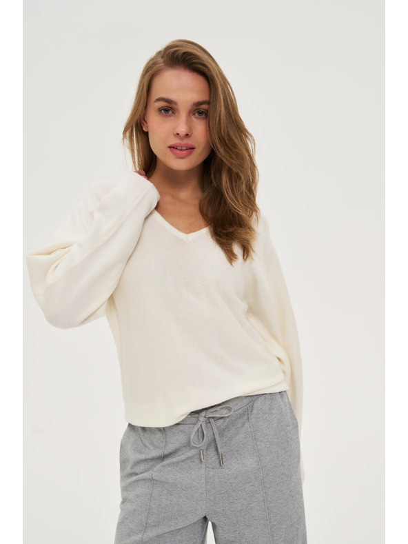 Moodo Sveter do V ecru Moodo
