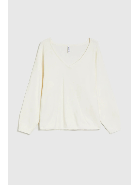 Moodo Sveter do V ecru Moodo