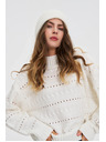 Moodo Sveter so stojačkou biely Moodo