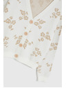 Moodo Béžový kardigan s kvetinovým vzorom Moodo