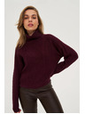 Moodo Sveter so stojačkou vínový Moodo