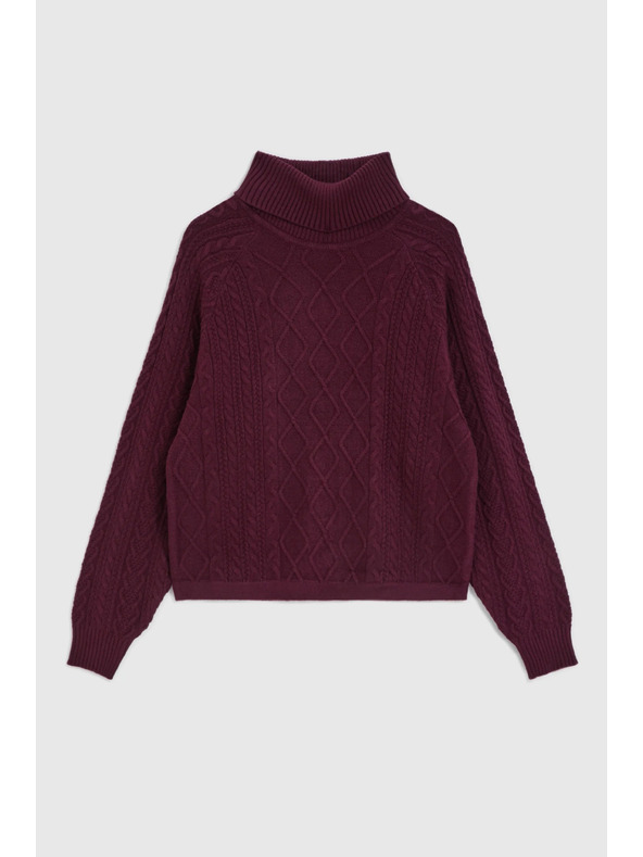 Moodo Sveter so stojačkou vínový Moodo