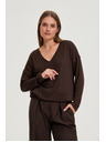 Moodo Sveter do V hnedý Moodo