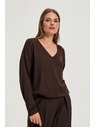 Moodo Sveter do V hnedý Moodo