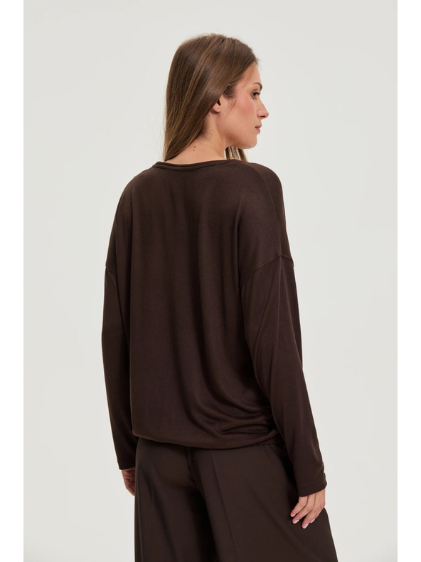 Moodo Sveter do V hnedý Moodo