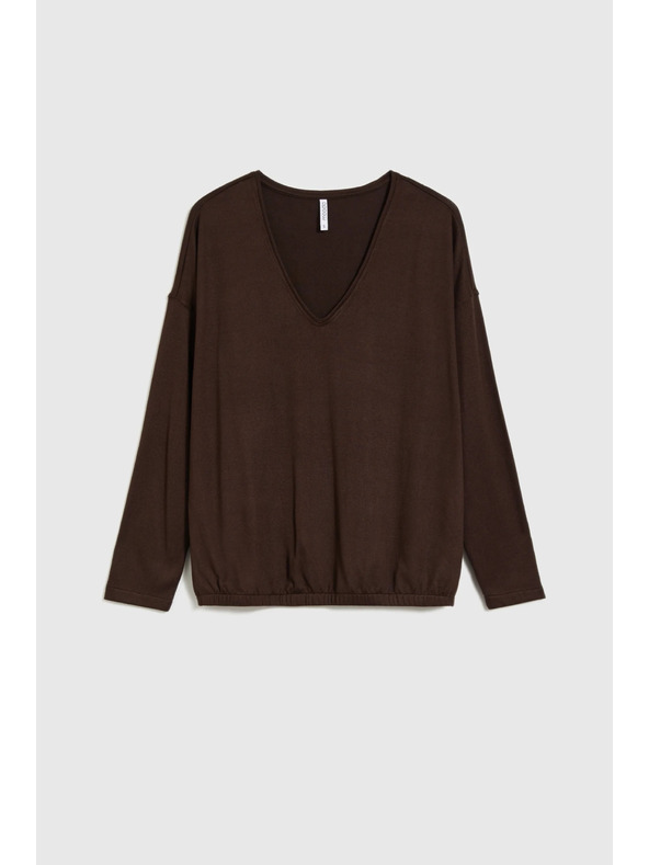 Moodo Sveter do V hnedý Moodo