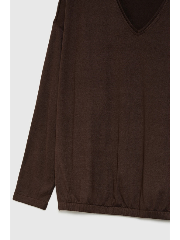 Moodo Sveter do V hnedý Moodo