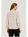 Moodo Béžový sveter s nafúknutými rukávmi Moodo