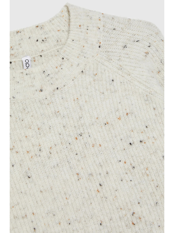 Moodo Sveter jednoduchého strihu ecru Moodo