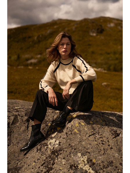 Moodo Sveter s polovičnou stojačkou béžový Moodo