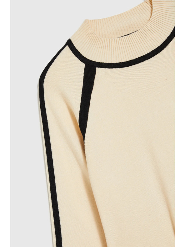 Moodo Sveter s polovičnou stojačkou béžový Moodo