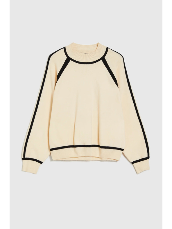 Moodo Sveter s polovičnou stojačkou béžový Moodo