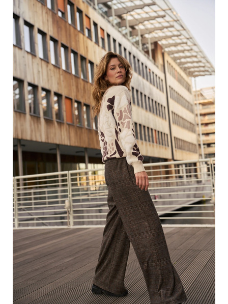 Moodo Vzorovaný sveter béžový Moodo