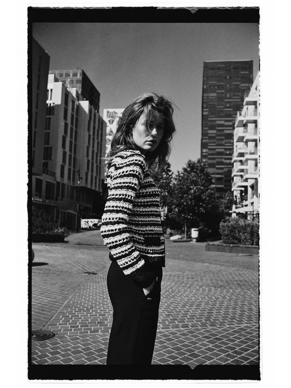 Moodo Čierny pruhovaný kardigán Moodo