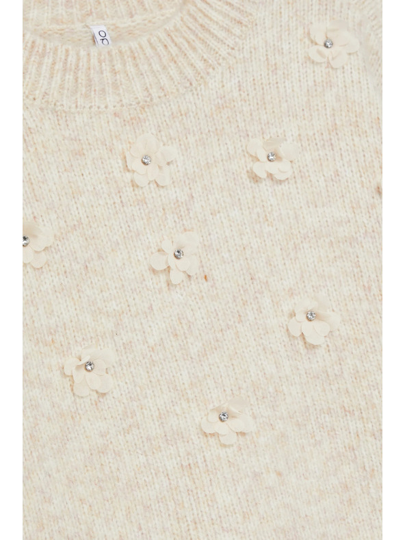 Moodo Béžový sveter s aplikáciou Moodo