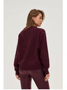Moodo Hladký sveter burgundský Moodo