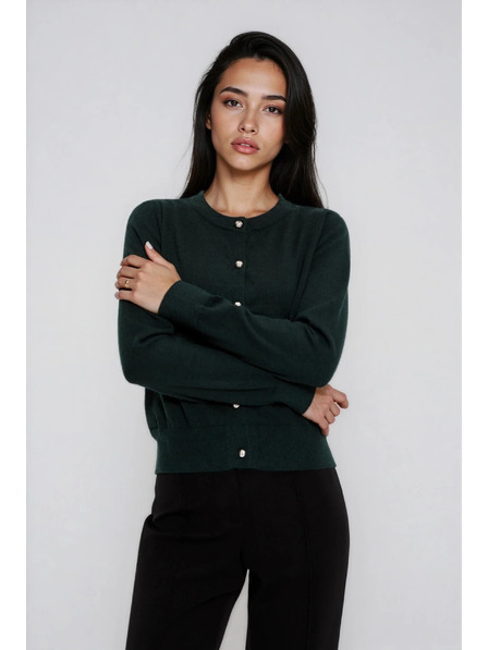 Moodo Tmavo zelený kardigán Moodo