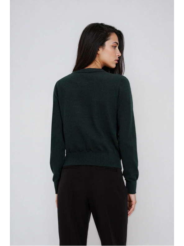 Moodo Tmavo zelený kardigán Moodo