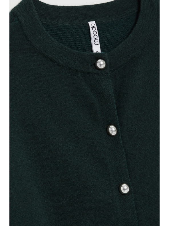 Moodo Tmavo zelený kardigán Moodo