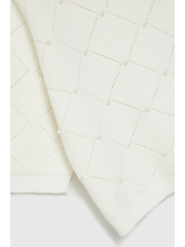 Moodo Béžový sveter zdobený korálkami Moodo