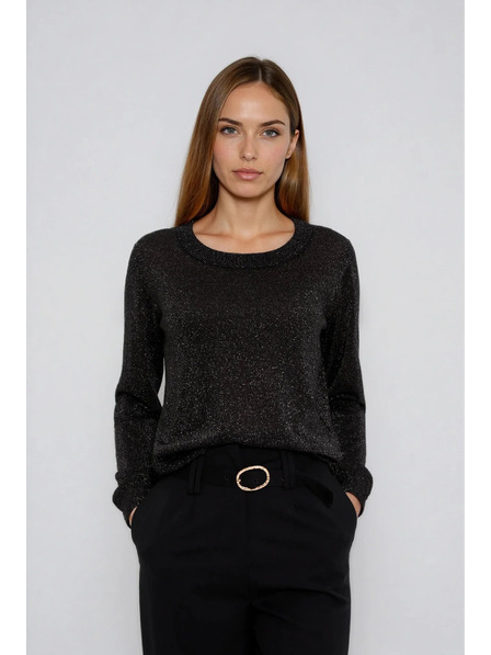 Moodo Sveter z viskózy čierny Moodo