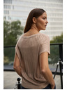 Moodo Sveter s krátkymi rukávmi béžový Moodo