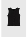 Moodo Pletená čierna vesta Moodo