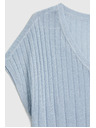 Moodo Svetlo modrý sveter s krátkymi rukávmi Moodo
