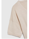 Moodo Sveter s krátkymi rukávmi béžový Moodo