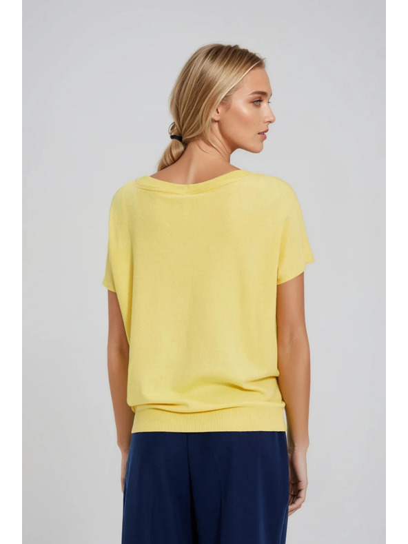 Moodo Tenký sveter žltý Moodo