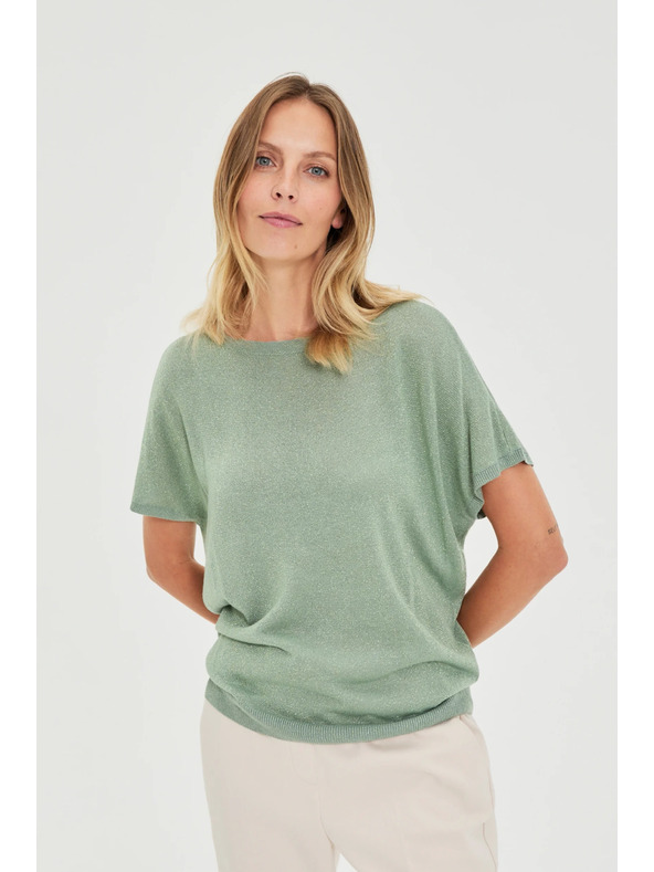 Moodo Viskózový sveter olivový Moodo