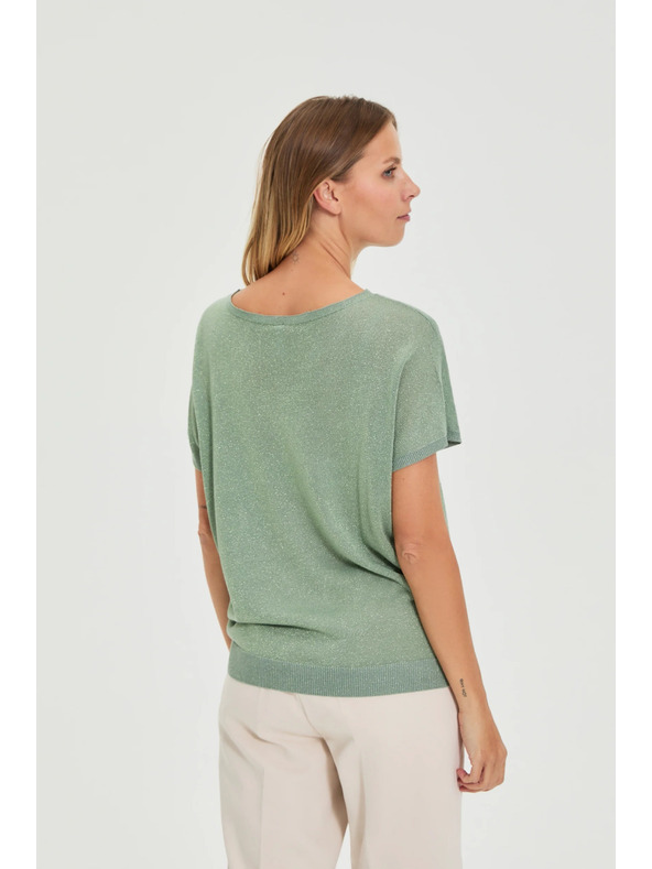 Moodo Viskózový sveter olivový Moodo