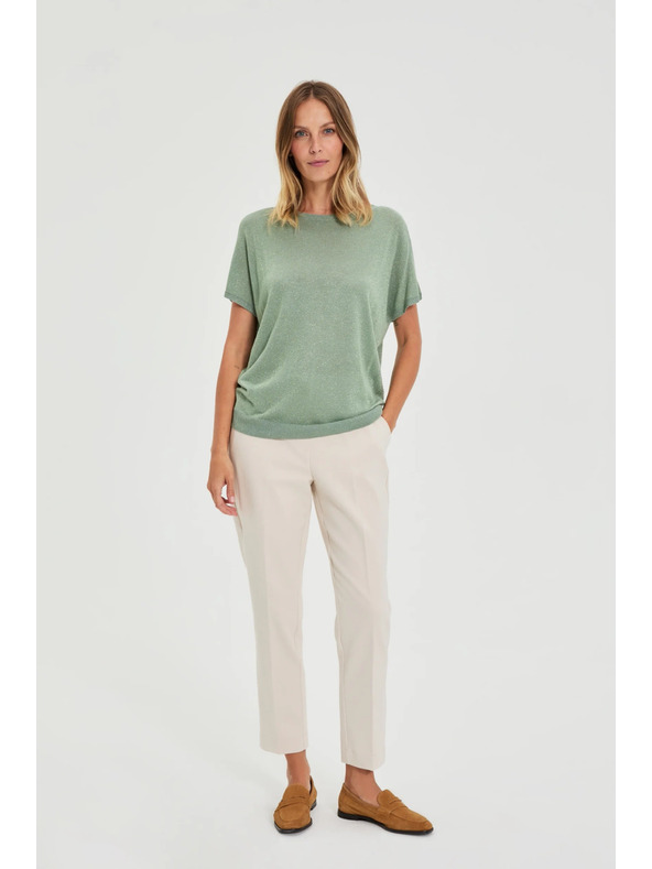 Moodo Viskózový sveter olivový Moodo