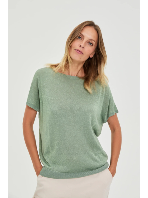 Moodo Viskózový sveter olivový Moodo