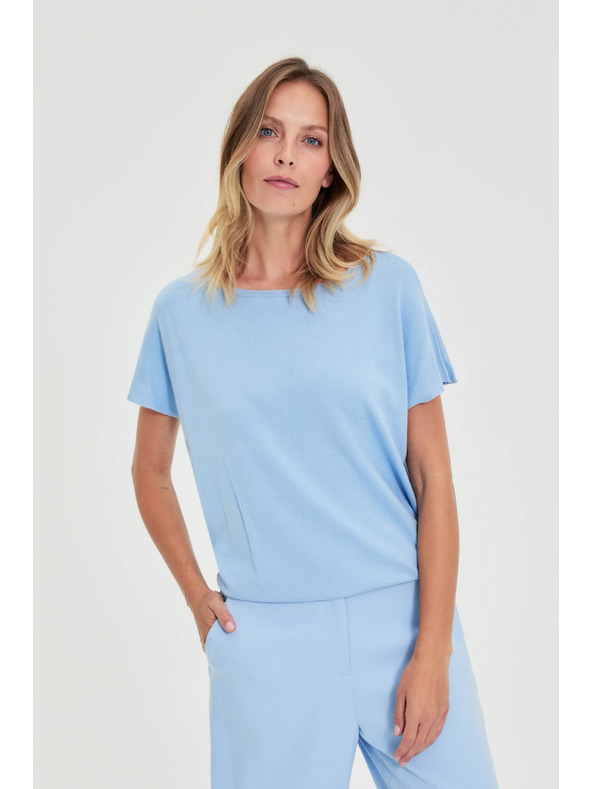 Moodo Tenký sveter modrý Moodo