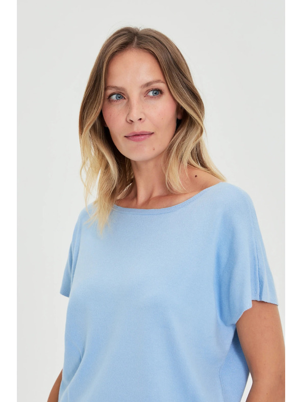 Moodo Tenký sveter modrý Moodo