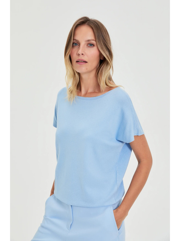 Moodo Tenký sveter modrý Moodo