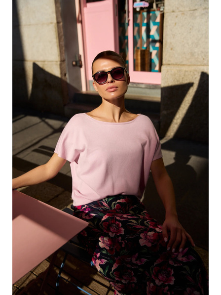 Moodo Tenký sveter ružový Moodo