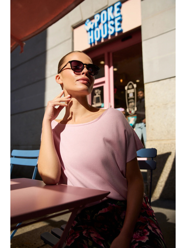 Moodo Tenký sveter ružový Moodo