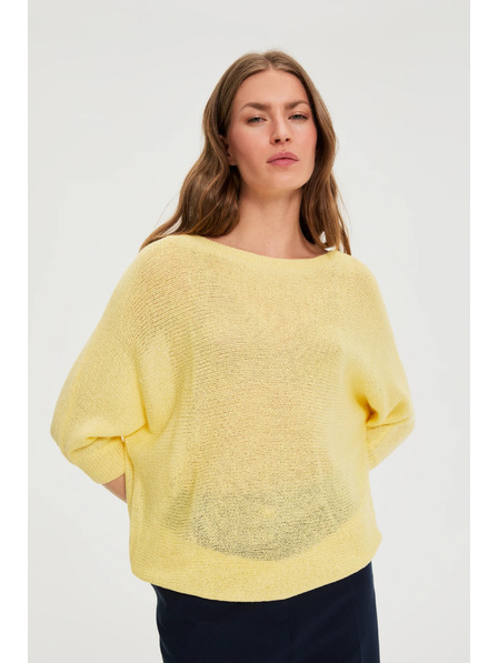 Moodo Tenký sveter žltý Moodo
