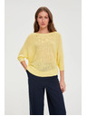 Moodo Tenký sveter žltý Moodo