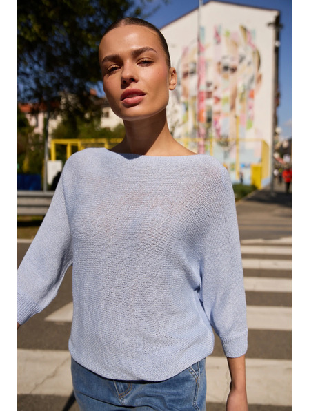 Moodo Tenký sveter modrý Moodo