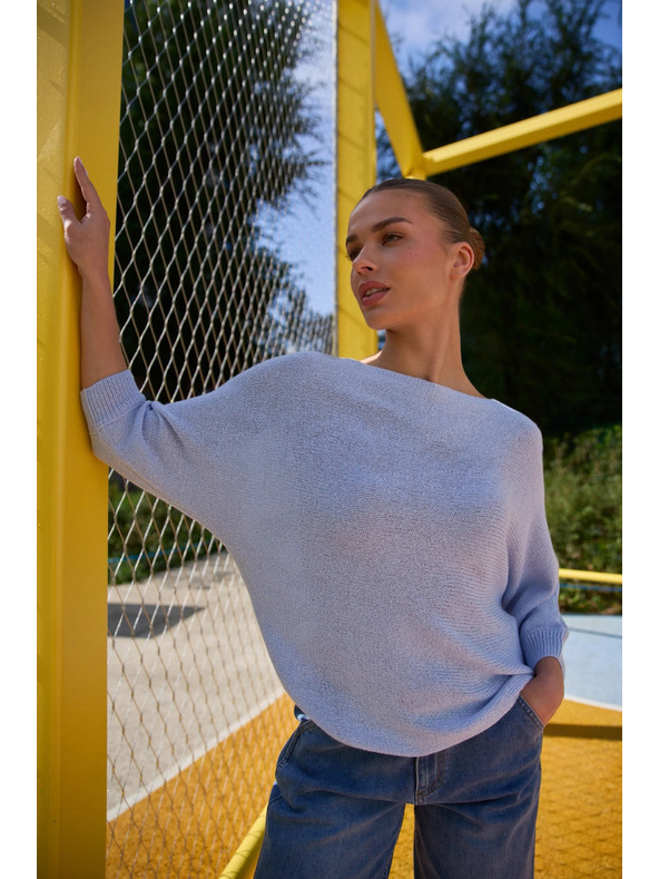 Moodo Tenký sveter modrý Moodo