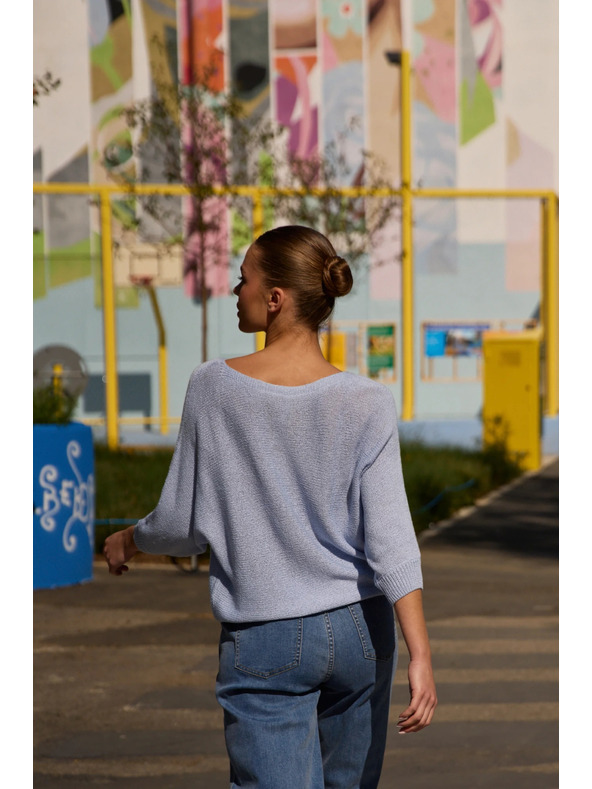 Moodo Tenký sveter modrý Moodo